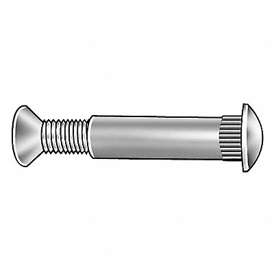 GRAINGER Z5101 Architectural Bolt Brass #10-32 2 L