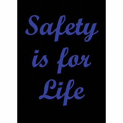 NOTRAX 194SFL46BB Safety Logo Entrance Mat Black 4ft.x6ft.