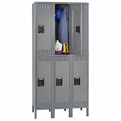 TENNSCO DTS1215363MG E1577 Wardrobe Locker 2x3Locker Grey 78 x36 x15 Assm