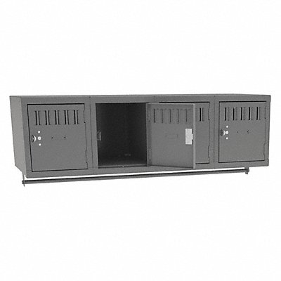 TENNSCO BS11218124MG K7522 Bx Locker 1x4Locker Grey 12 x48 x18 Assm