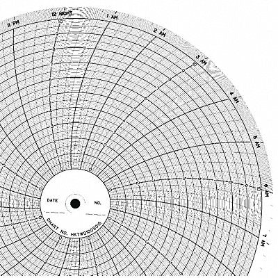 GRAPHIC CONTROLS CLHHKTW0100S016 M6781 Circular Paper Chart 24 hr 100 pkg