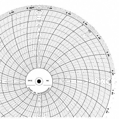 GRAPHIC CONTROLS CLHHKTW0050S341 M6781 Circular Paper Chart 24 hr 100 pkg