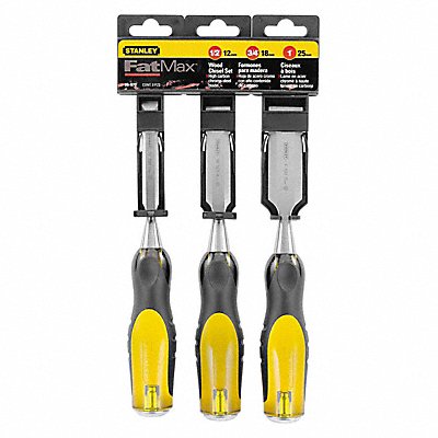 STANLEY 16970 Chisel Set 3 Pieces 1/2 3/4 and 1 In.