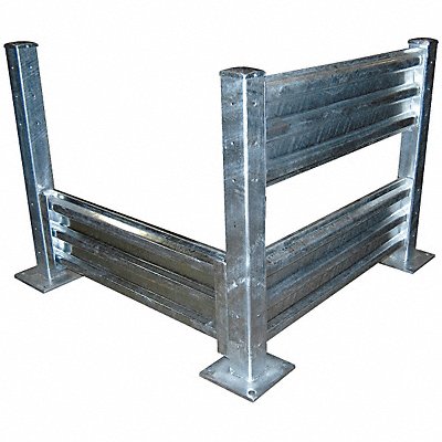 GRAINGER GRF3RBO10HDG Guard Rail 113-7/8 in L 15 in H