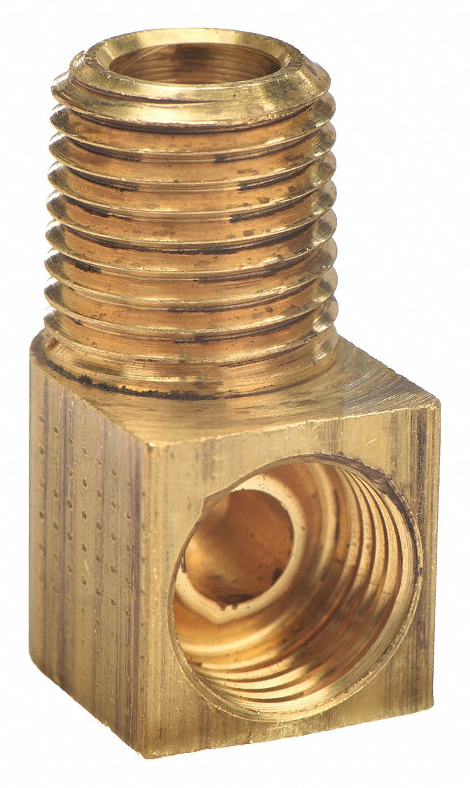 WEATHERHEAD 402X6X2 Elbow 90 Deg 1/8 In InVerticaled Flare Brass