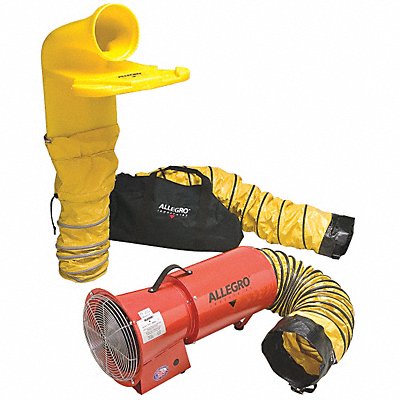 ALLEGRO 952014M Confined Space Fan Kit Orange 13 5/8 W