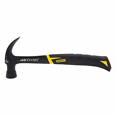 STANLEY 51162 Curved Claw Hammer Antivibe 16 Oz Smooth