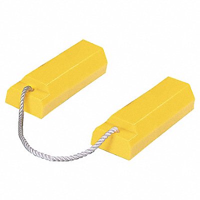 CHECKERS AC3515P Airplane Chock 3 In H Urethane Yellow PR