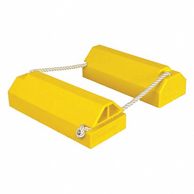 CHECKERS AC6856LRRP Airplane Chock 6 In Urethane Ylw PR