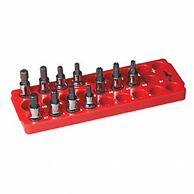 HANSEN 50000 Socket Bit Tray Red Plastic