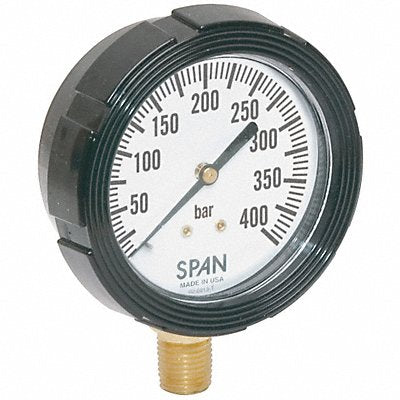 SPAN LFS210400BARG D7964 Pressure Gauge 0 to 400 Bar 2-1/2In