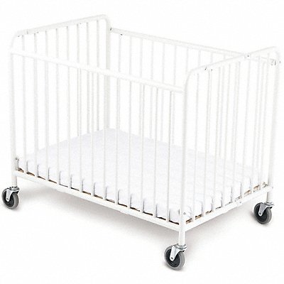 FOUNDATIONS 1231090 Folding Crib Steel 2 in Mattress