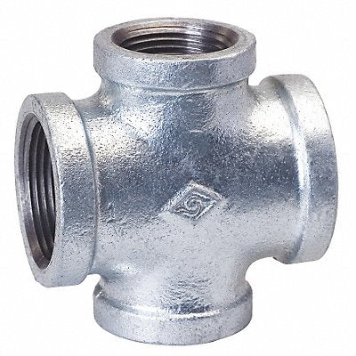 GRAINGER 5PAR6 Cross Malleable Iron 1 in Pipe Size NPT