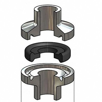 GARLOCK 42MPU050 Gasket Size 1/2 In Tri-Clamp BUNA