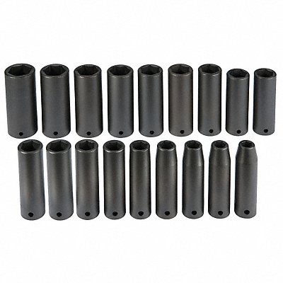 PROTO J72149M Impact Socket Set Steel Black Oxide 10 to 27 mm