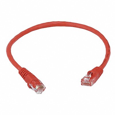 MONOPRICE 2128 Patch Cord Cat 5e Booted Red 1.0 ft.
