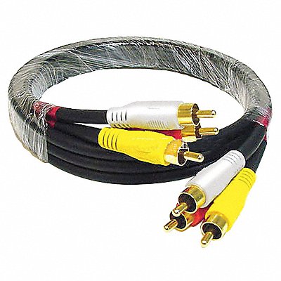 MONOPRICE 2196 Triple RCA Dubbing Cable RG59U 3 ft.