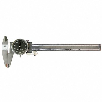 MAHR 4107900 Dial Caliper 0-6 In 0.001 In Grad Black