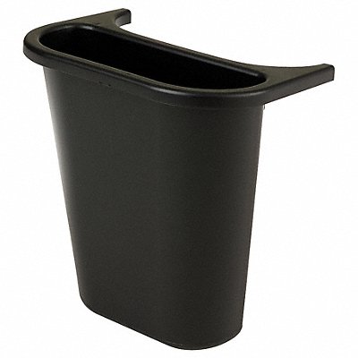RUBBERMAID COMMERCIAL PRODUCTS FG295073BLA Recycling Saddle Black 1 gal.