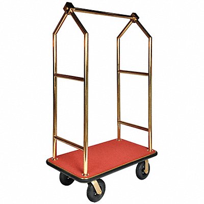 CSL 2633BK030RED Bellmans Cart Brasstone Finish Rd Carpet