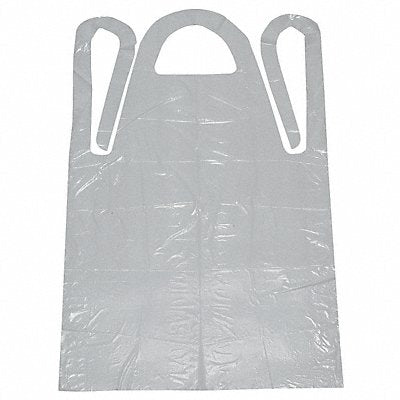 CONDOR 5T315 Bib Apron Uni White Polyethylene PK100