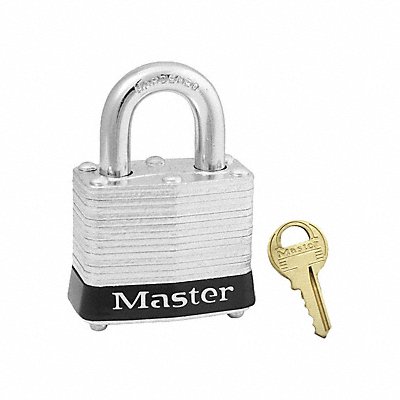 MASTER LOCK 3BLK D1927 Lockout Padlock KD Black 1-1/4 H