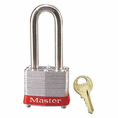 MASTER LOCK 3KALHRED0630 F0078 Lockout Padlock KA Red 1-1/4 H