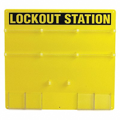 BRADY 50992 Lockout Station Unfilled 21-1/2 In H