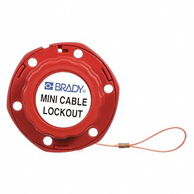 BRADY 51442 Retractble Cble Lckout 8 ft L 6 Lcks Max
