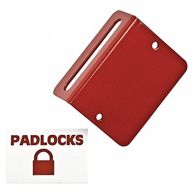 BRADY LR060E Padlock Station Unfilled 2-1/4 In H