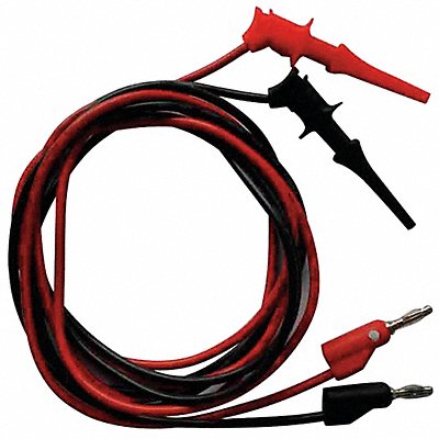GRAINGER 5TXC8 Test Leads Clip to Banana Plug 24 In