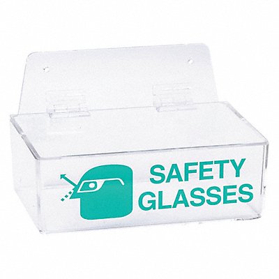 BRADY 2011L Prot Eyewear Disp W/ Lid Tray Clr Acryl