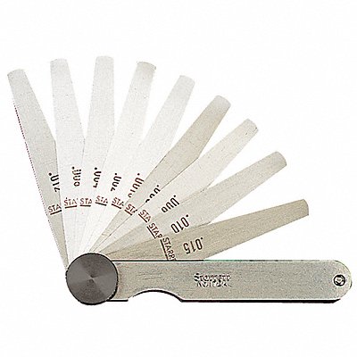 STARRETT 173MAT Tapered Feeler Gauge Set Dim Type Metric