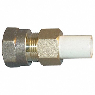 GRAINGER TUF005 Union Brass 1/2 in Metal Side Pipe Size