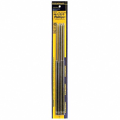 ISOMAX 88479 Phillips Bit Set 4 Pieces 1/4 Shank