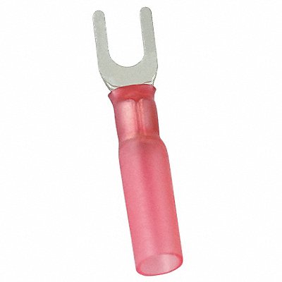POWER FIRST 5UGJ7 Fork Terminal Tin Copper Red PK25