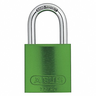 ABUS 7240KAx3Green Lockout Padlock KA Green 1-1/2 H PK3