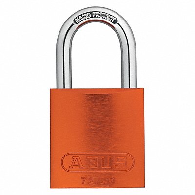 ABUS 7240KAx12Orange Lockout Padlock KA Orange 1-1/2 H PK12