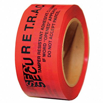NOVAVISION PST2R61A180 Tamper Evident Tape Red 2 In x 180 Ft