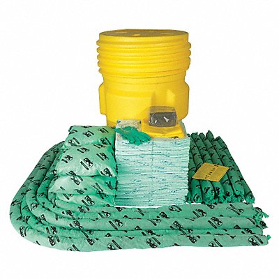 BRADY SPC ABSORBENTS SKH95 Spill Kit Chem/Hazmat Yellow