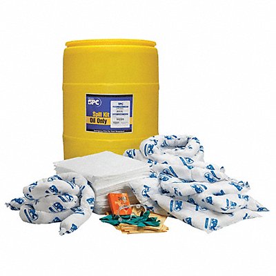 BRADY SPC ABSORBENTS SKO55 Spill Kit Oil Based Liquids Yellow