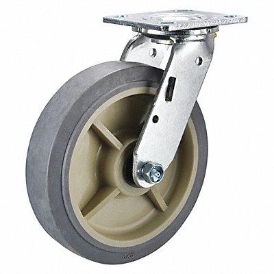 GRAINGER P21SPRP080R14 Standard Plate Castor Swivel 600 lb.