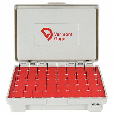 VERMONT GAGE 901200100 Black Oxide Coated Pin Gauge Set Dim Type