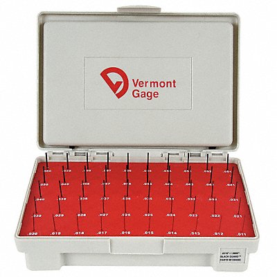 VERMONT GAGE 901200200 Black Oxide Coated Pin Gauge Set Dim Type