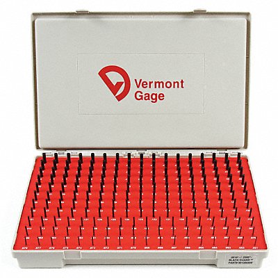 VERMONT GAGE 901200400 Black Oxide Coated Pin Gauge Set Dim Type