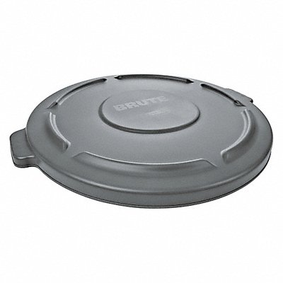 RUBBERMAID COMMERCIAL PRODUCTS FG261960Grey D1935 Garbage Can Top Flat Snap-On Closure Grey