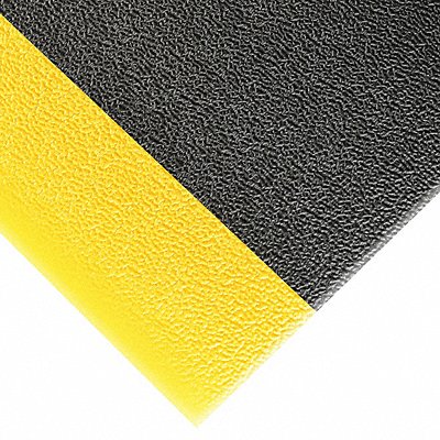 NOTRAX 415S0035BY Antifatigue Mat Black YllwBrdr 3ft.x5ft.