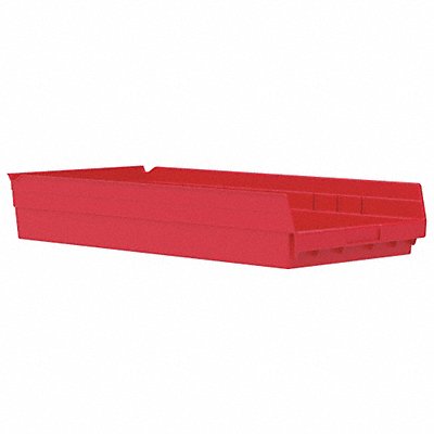 AKRO-MILS 30174RED F8909 Shelf Bin Red Industrial Grade Poly 4 in