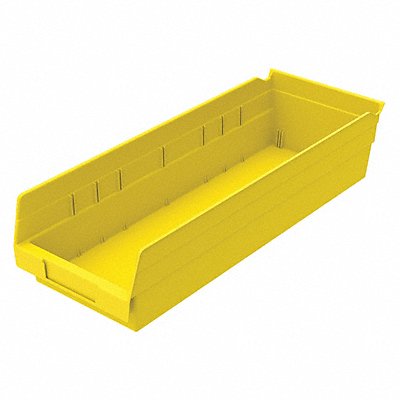 AKRO-MILS 30138YELLO F8476 Shelf Bin Yellow Industrial Grade Poly 4 in