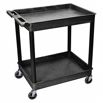 GRAINGER TC11B Utility Cart 400 lb Cap. PE 2 Shelves